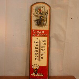 Vintage Advertising Cream of Wheat Wood Wall Thermomter